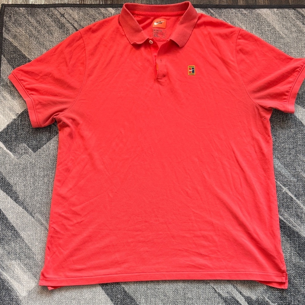 Nike Men's Size XL Red Heritage Golf Tennis Polo - Picture 2 of 9